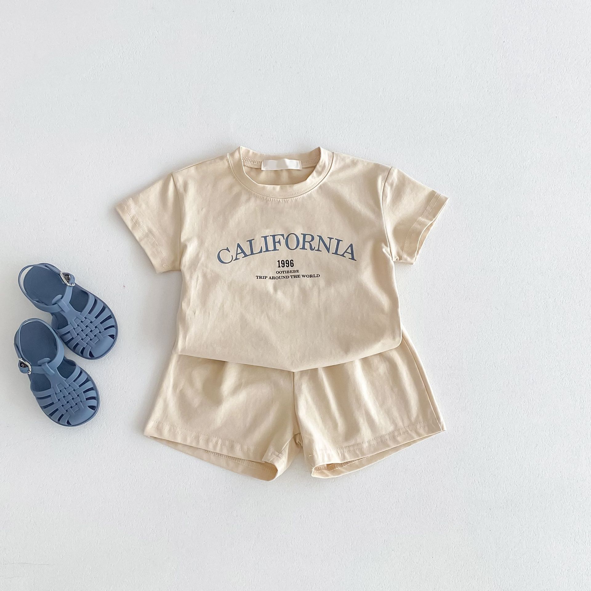 【80-130】ベビー キッズ 半袖 セットアップ プリント - 画像 (8)