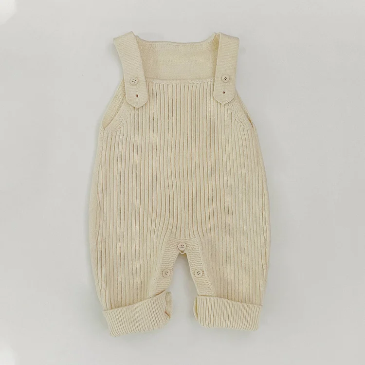 【66-90】サロペット シンプル リブ シンプル 肌に優しい - 画像 (6)