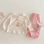 【73-120】トップスorボトムス 可愛い クマハート 女の子
