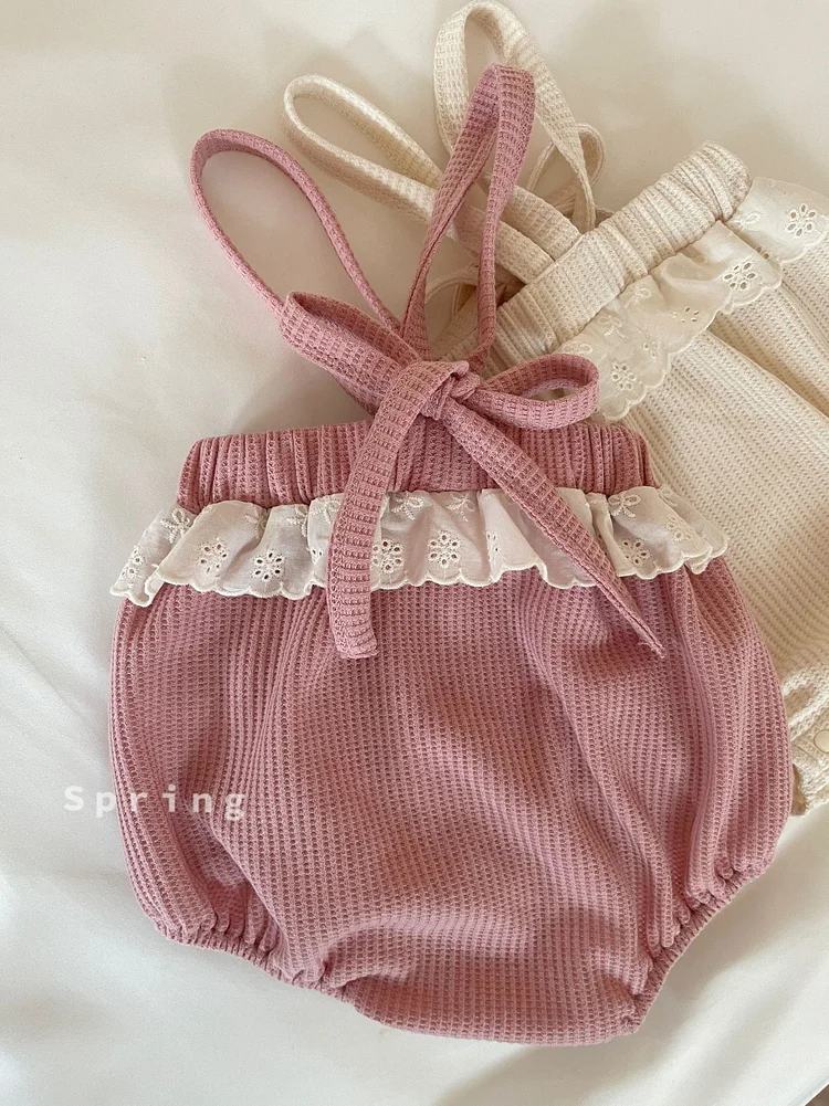 【73-90】ロンパース or トップス フリルレース 可愛い ベビー服 - 画像 (8)