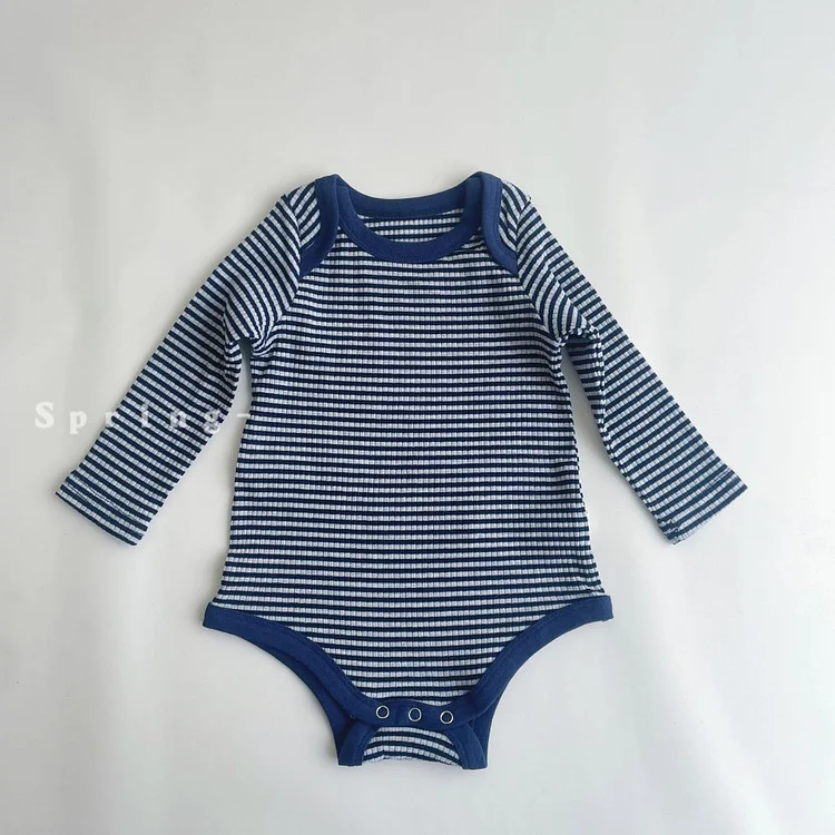 【73-90】ロンパース ボーダー 可愛い おしゃれ 肌に優しい ベビー服 - 画像 (9)