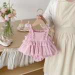【66-90】キャミロンパース フリル 可愛い ベビー服 - 画像 (6)