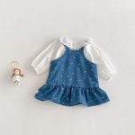 【73-110】ワンピース デニム ハート 蝶結び おしゃれ 女の子 - 画像 (7)