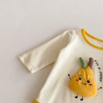 【66-90】ロンパース 可愛い 梨柄 ベビー服 - 画像 (8)