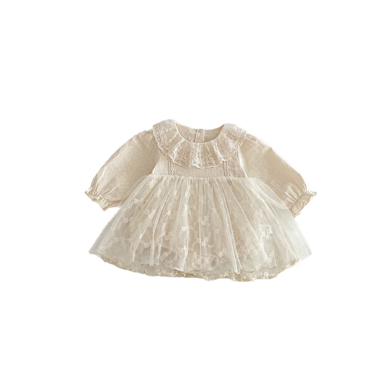 【66-90】ロンパース レース襟 可愛い ベビー服 - 画像 (7)