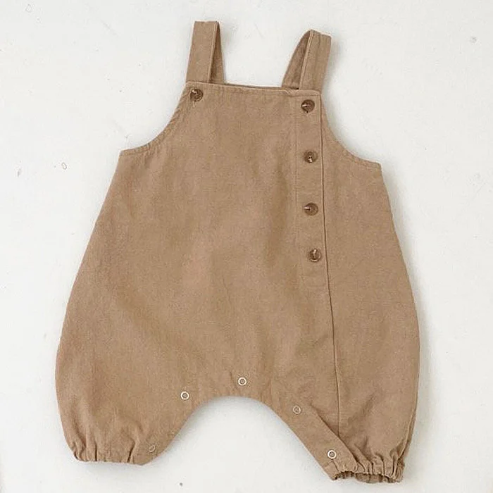 【66-100】サロペット or ボーダー シャツ ボタン シンプル 定番 - 画像 (7)