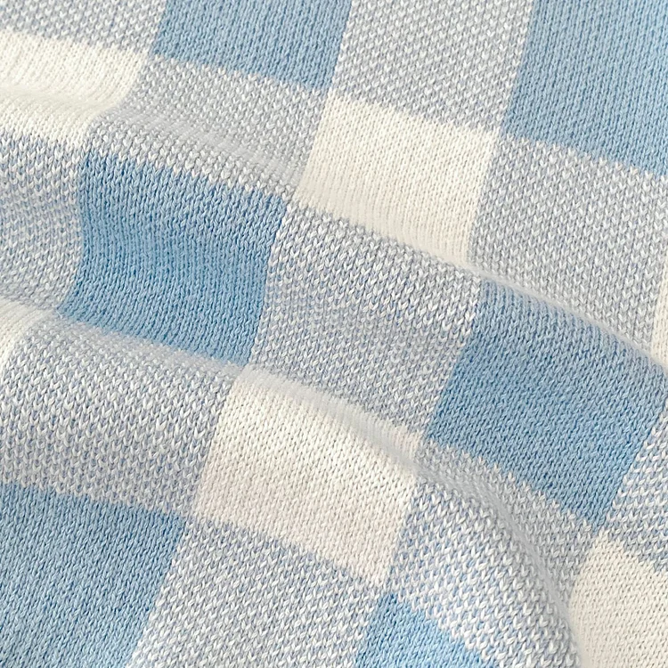 【66-90】ロンパース チェック柄 ニット 可愛い ベビー服 - 画像 (15)