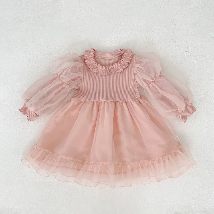 【66-130】ロンパース or ワンピース パフスリーブ 女の子 可愛い ベビー服 - 画像 (7)