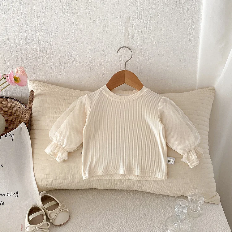 【73-100】ワンピース or シャツ フラワー レース 可愛い 子供服 - 画像 (7)