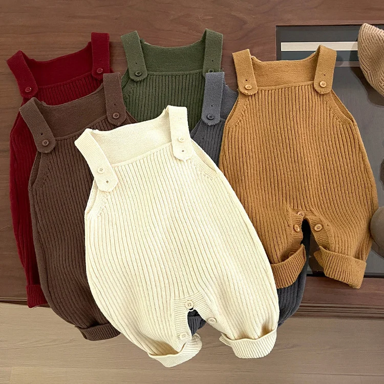 【66-90】サロペット シンプル リブ シンプル 肌に優しい - 画像 (5)