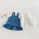 【73-110】ワンピース デニム ハート 蝶結び おしゃれ 女の子 - 画像 (9)