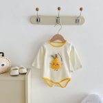 【66-90】ロンパース 可愛い 梨柄 ベビー服 - 画像 (4)