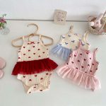 【66-90】ロンパース 蝶結び ハート 可愛い 女の子 - 画像 (6)