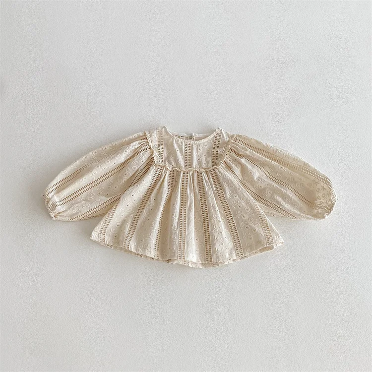 【66-100】ベビー 女の子 韓国風 刺繍 シャツ - 画像 (6)