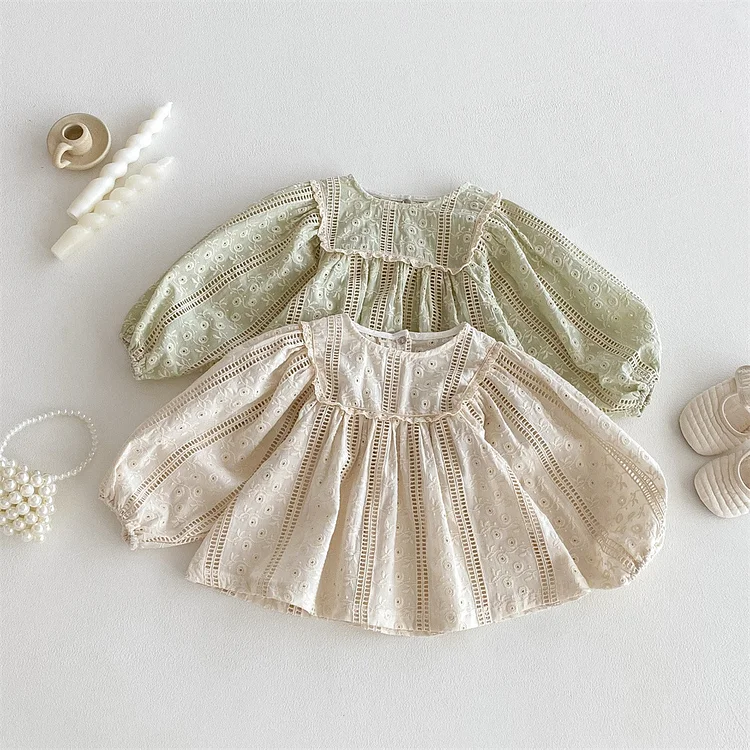 【66-100】ベビー 女の子 韓国風 刺繍 シャツ - 画像 (3)