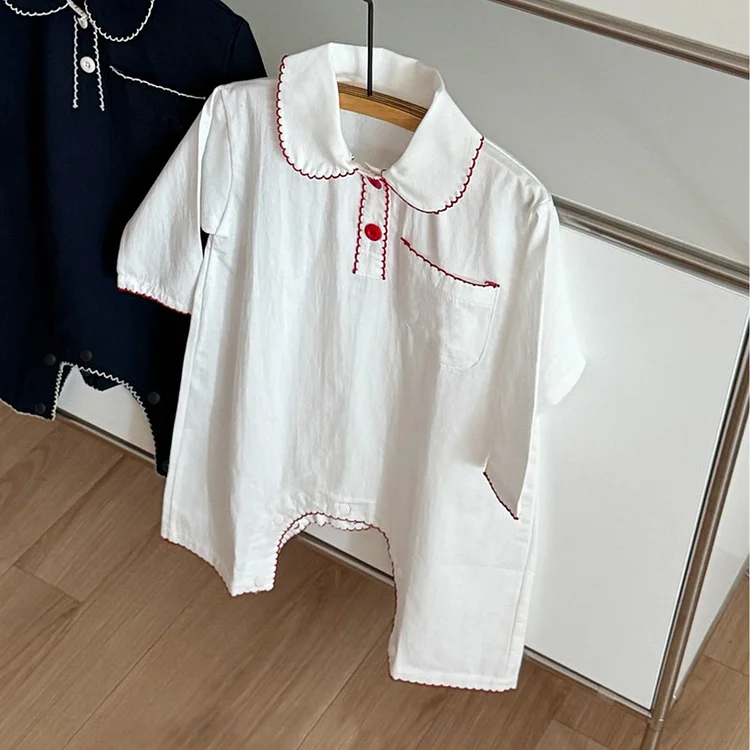 【66-90】オールインワン 韓国風 丸襟 肌に優しい ベビー服 - 画像 (6)