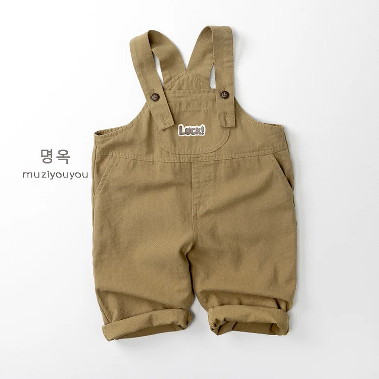 【80-130】サロペット レトロ 英字 カジュアル 履きやすい ボトムス - 画像 (6)