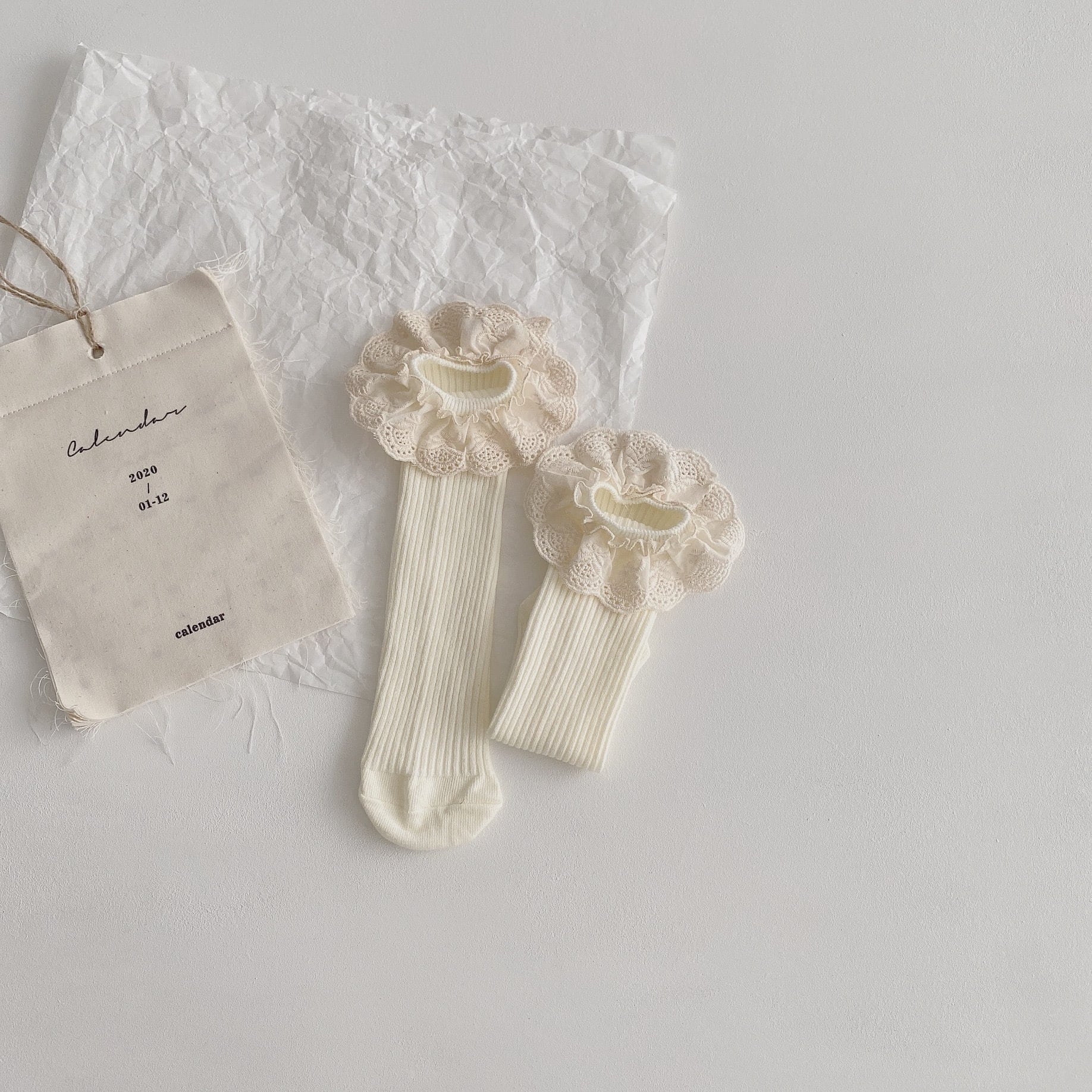 【GOODS】ソックス 4点セット ナチュラル フリル 無地 靴下 - 画像 (8)