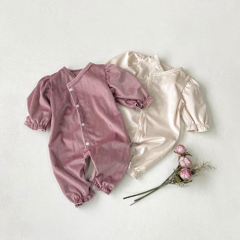 【66-90】ロンパース&帽子 セット 無地 肌に優しい ベビー服 - 画像 (11)