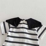 【66-90】オールインワン パンダ ボーダー 可愛い ベビー服 - 画像 (7)
