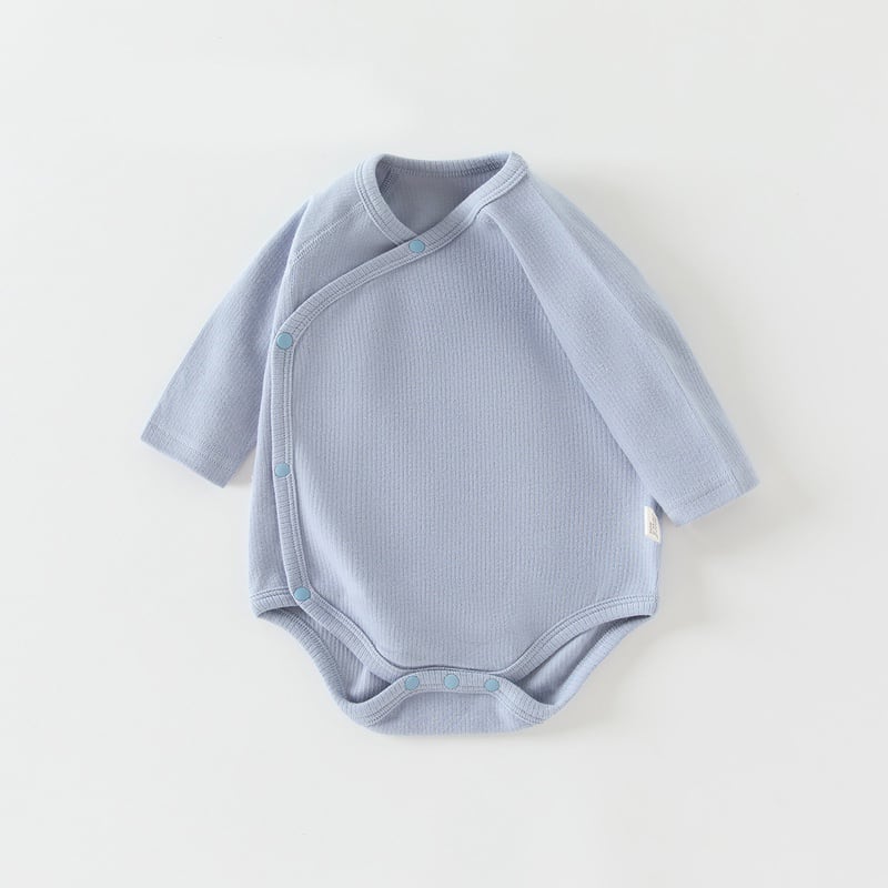【66-90】ロンパース 無地 リブ シンプル 着心地良い ベビー服 - 画像 (8)