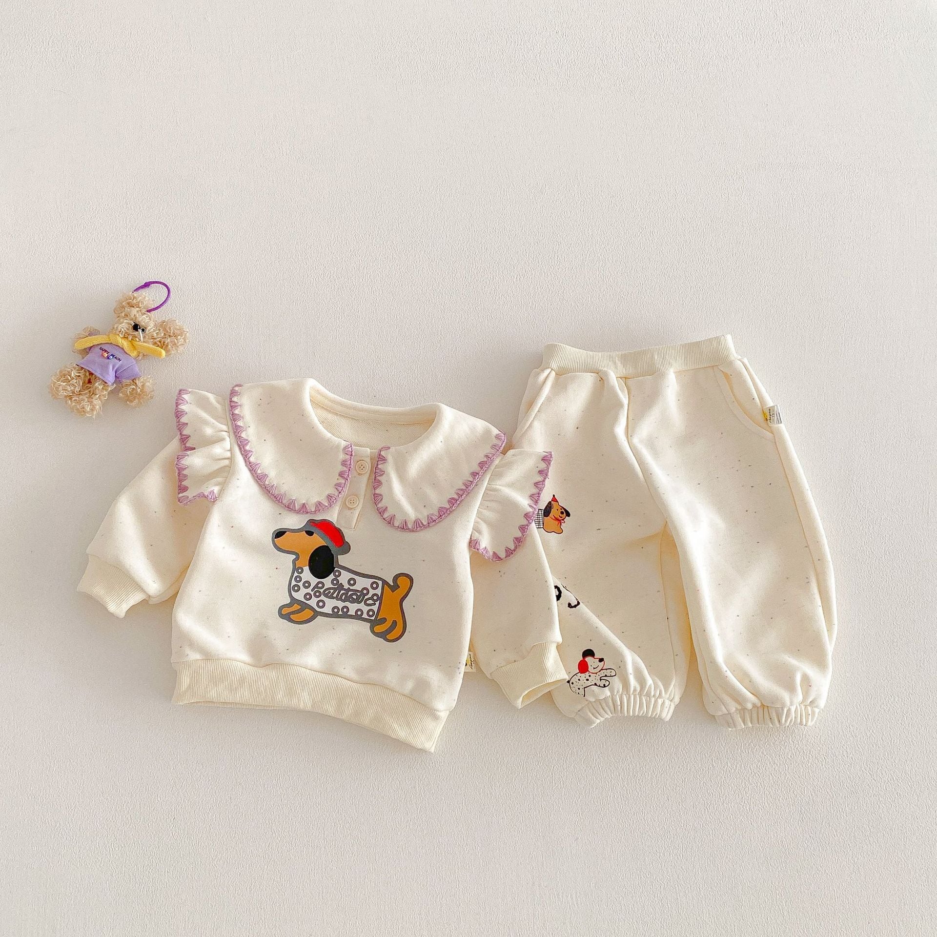 【73-110】セットアップ 可愛い ドッグ柄 人気 - 画像 (7)