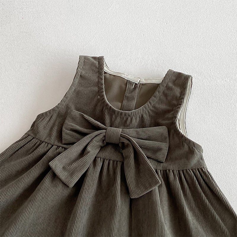 【80-130】サロペットワンピースorブラウス リボン付き シンプル - 画像 (14)