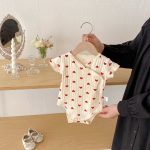 【66-90】ロンパース 蝶結び リブ 可愛い 肌触り良い 赤ちゃん - 画像 (7)