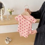 【66-90】ロンパース 蝶結び リブ 可愛い 肌触り良い 赤ちゃん - 画像 (8)