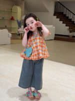 【90-140】キャミソール or デニムパンツ 女の子 チェック柄 - 画像 (4)