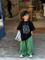 【90-160】半袖 Tシャツ 男の子 こなれ感 すっきり カジュアル トップス - 画像 (3)