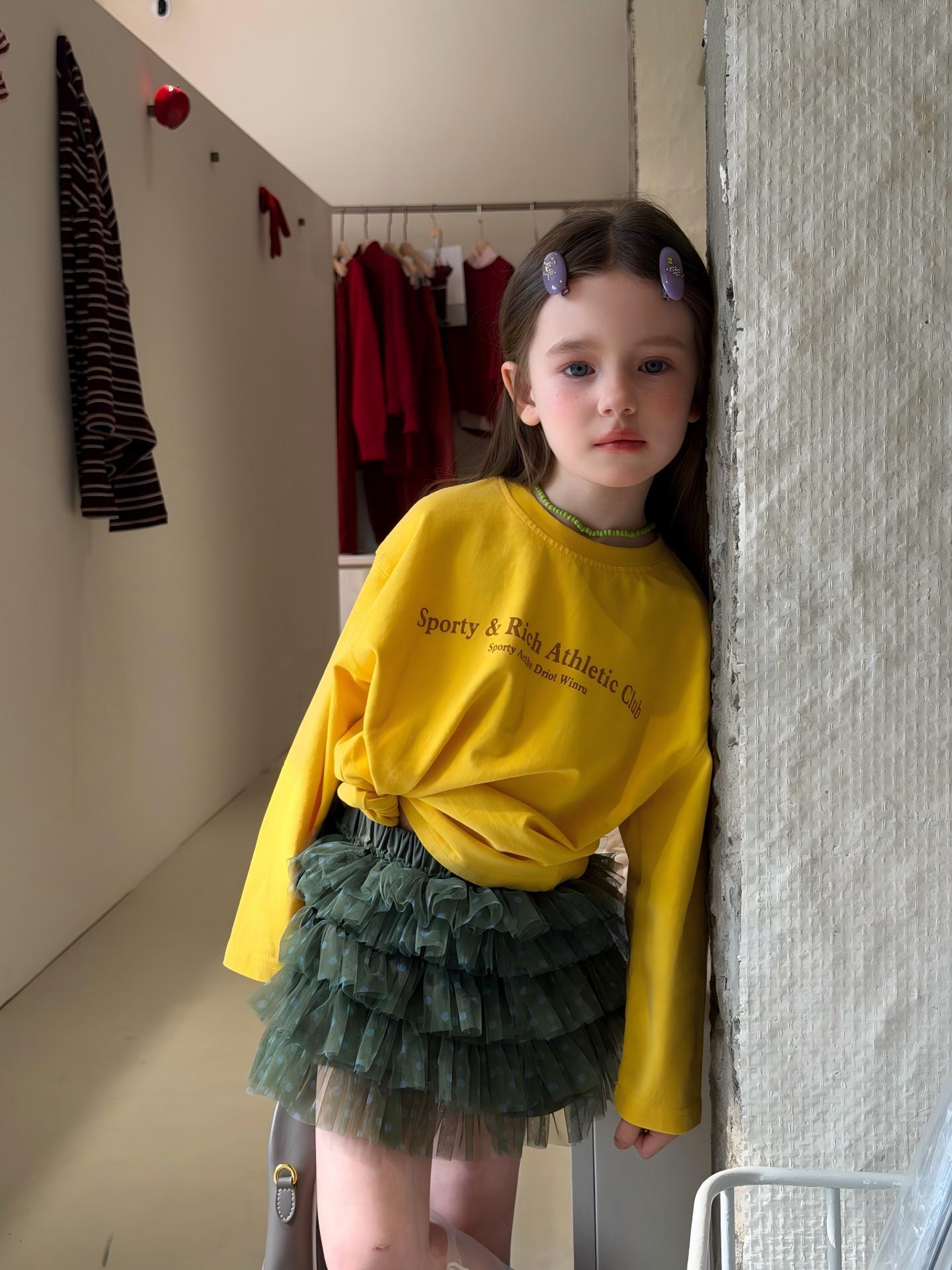 【90-140】長袖Tシャツ or ボリュームスカート 女の子 英字プリント ガーリー - 画像 (4)