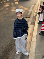 【90-160】長袖 Tシャツ 男の子 すっきり 韓国風 かっこいい 着せやすい トップス - 画像 (4)