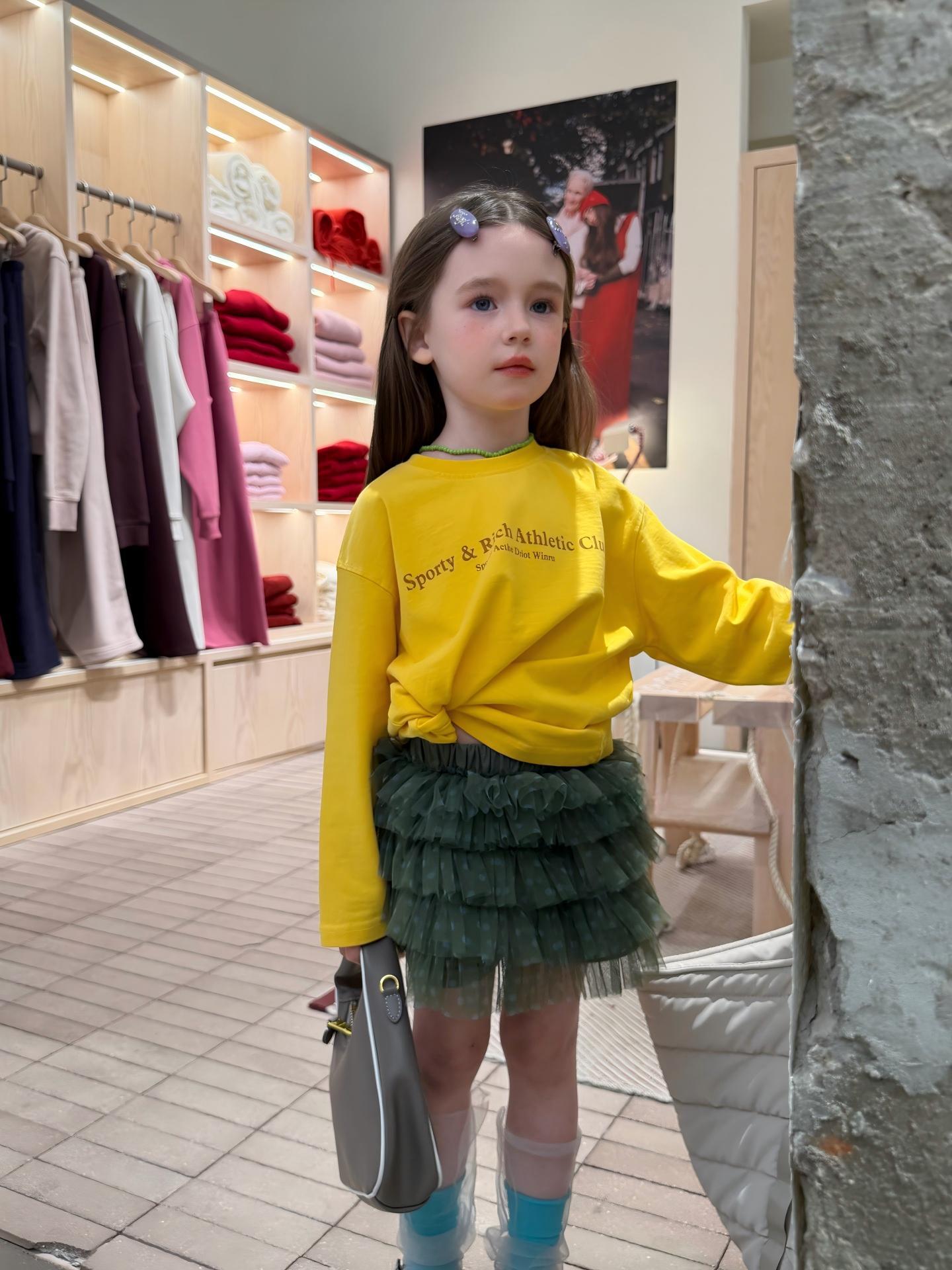 【90-140】長袖Tシャツ or ボリュームスカート 女の子 英字プリント ガーリー - 画像 (5)