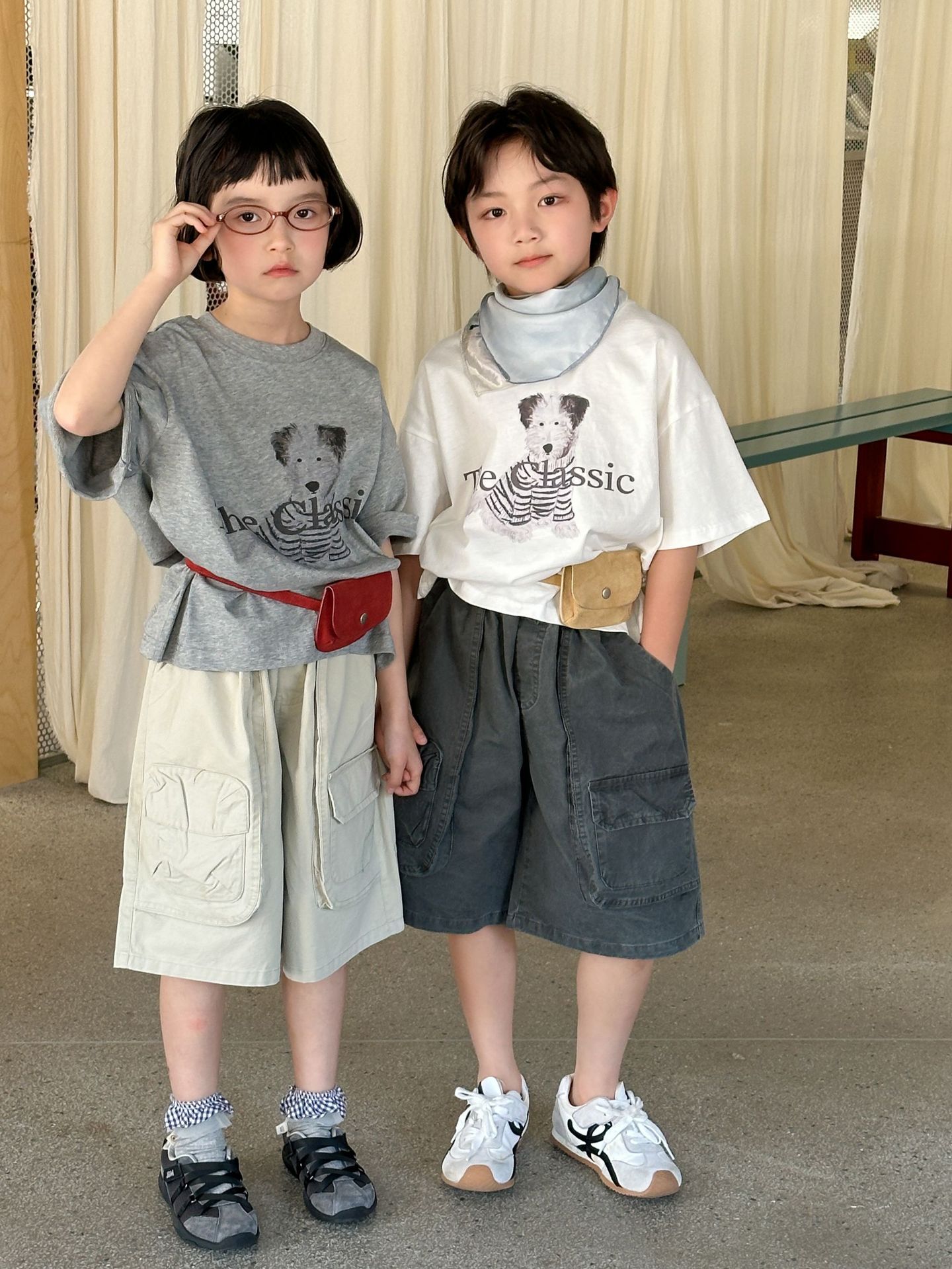 【90-150】Tシャツ 可愛い 犬柄 プリント カジュアル 半袖 トップス - 画像 (4)