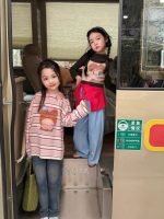 【90-150】長袖Tシャツ 女の子 ボーダー柄 カートゥーン - 画像 (5)