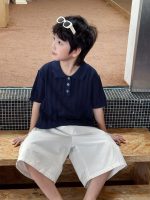 【90-150】ポロシャツ 男の子 薄手 ニット風 襟付き 半袖 カジュアル トップス - 画像 (6)