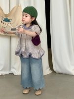 【90-140】半袖トップス or デニムパンツ 女の子 花柄 フリルデザイン - 画像 (3)
