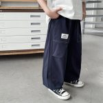 【90-150】ロングパンツ 男の子 アウトドア風 タグデザイン 軽量 薄手 カジュアル パンツ - 画像 (3)