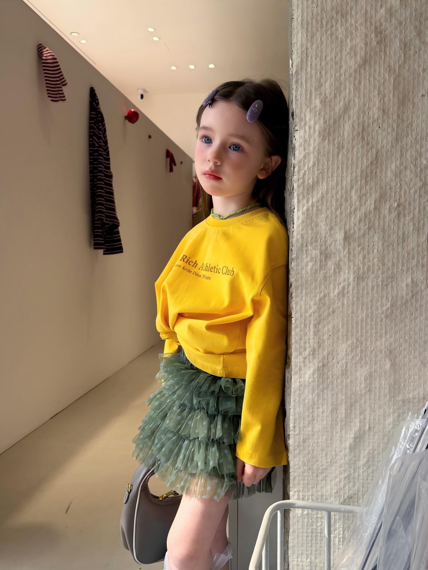 【90-140】長袖Tシャツ or ボリュームスカート 女の子 英字プリント ガーリー - 画像 (6)