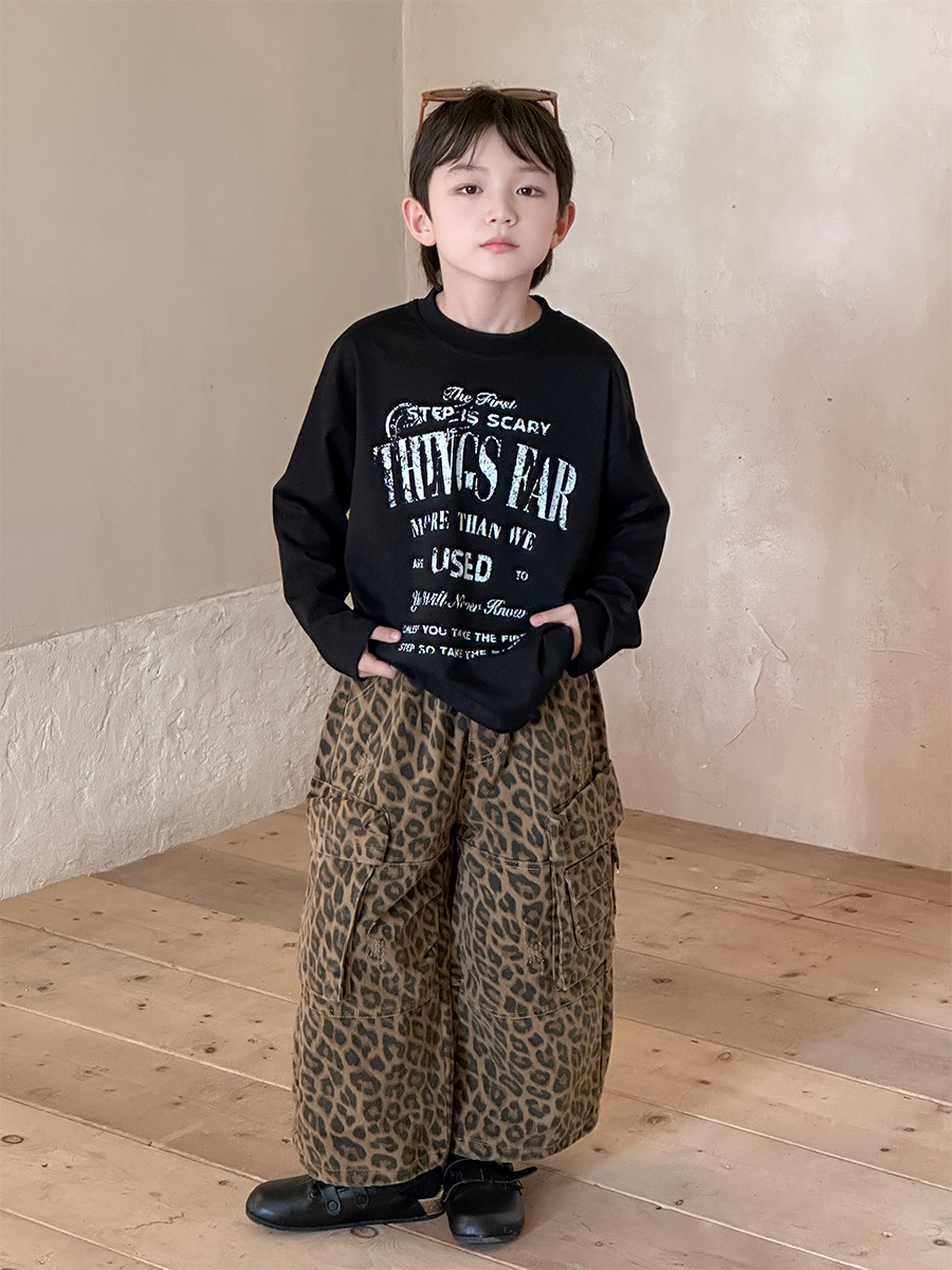【90-150】長袖Tシャツ 男女兼用 プリント ゆったり カジュアル インナー トップス - 画像 (9)