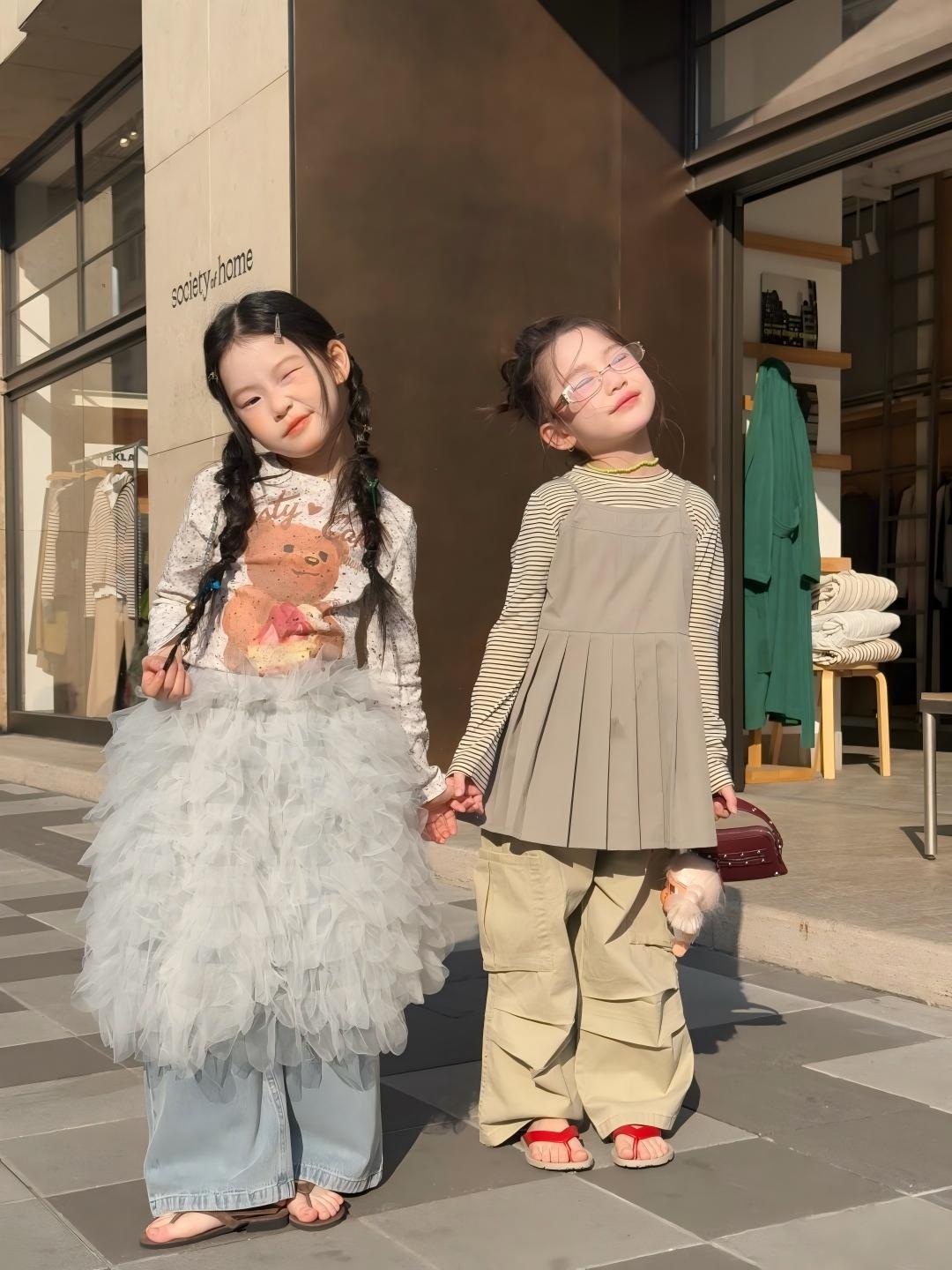 【90-140】長袖Tシャツ or スカート or デニムパンツ 女の子 カートゥーン - 画像 (8)
