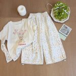 【90-150】レイヤードTシャツ or カーゴパンツ 女の子 うさぎ柄 星柄 - 画像 (5)