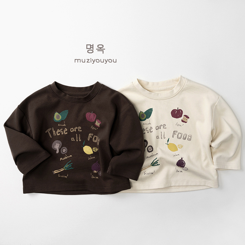 【80-130】長袖Tシャツ フルーツ柄 やわらか素材 - 画像 (3)