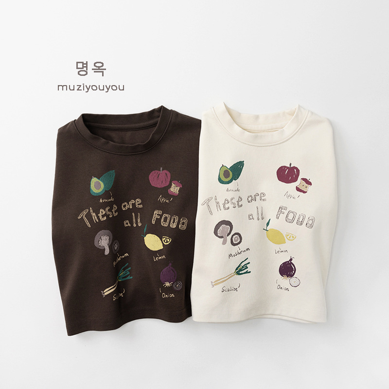 【80-130】長袖Tシャツ フルーツ柄 やわらか素材 - 画像 (4)