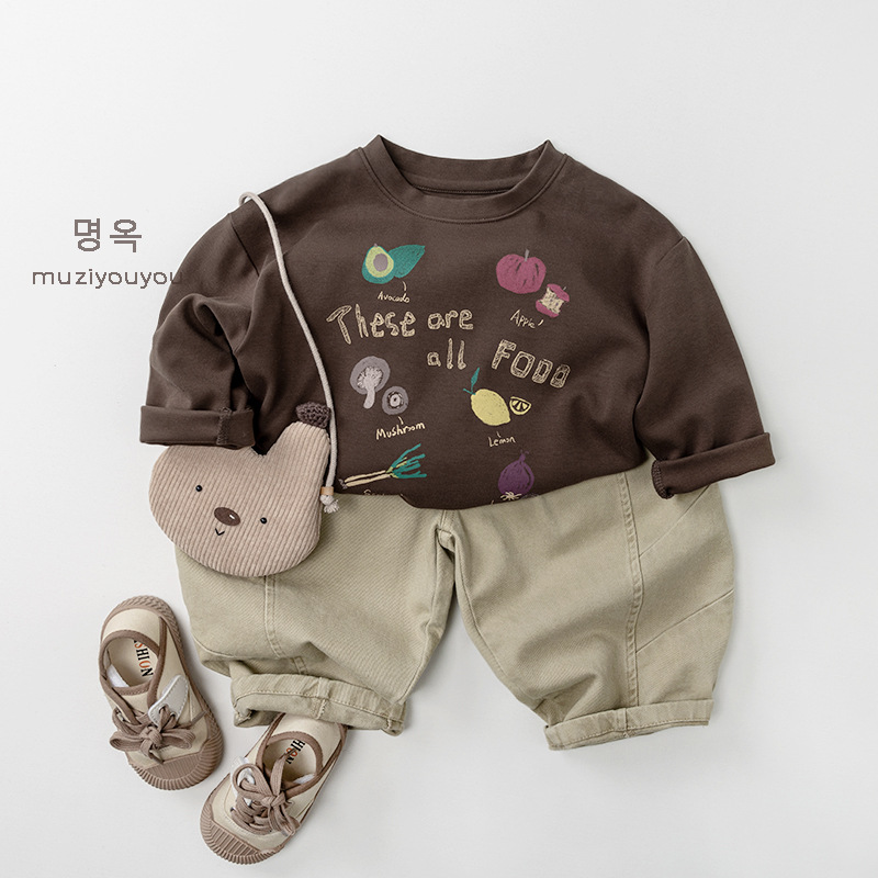 【80-130】長袖Tシャツ フルーツ柄 やわらか素材 - 画像 (5)