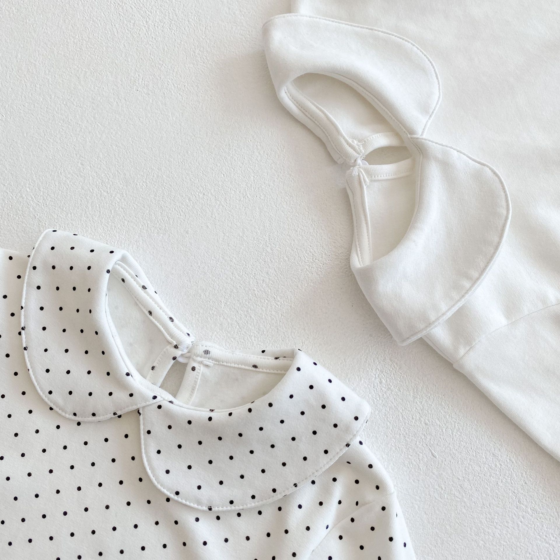 【66-100】ベビー フリル襟 長袖Tシャツ 肌触りやさしい - 画像 (7)
