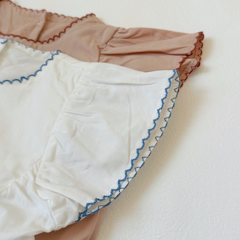 【66-90】半袖 ロンパース ベビー 刺繍 通気性抜群 - 画像 (8)