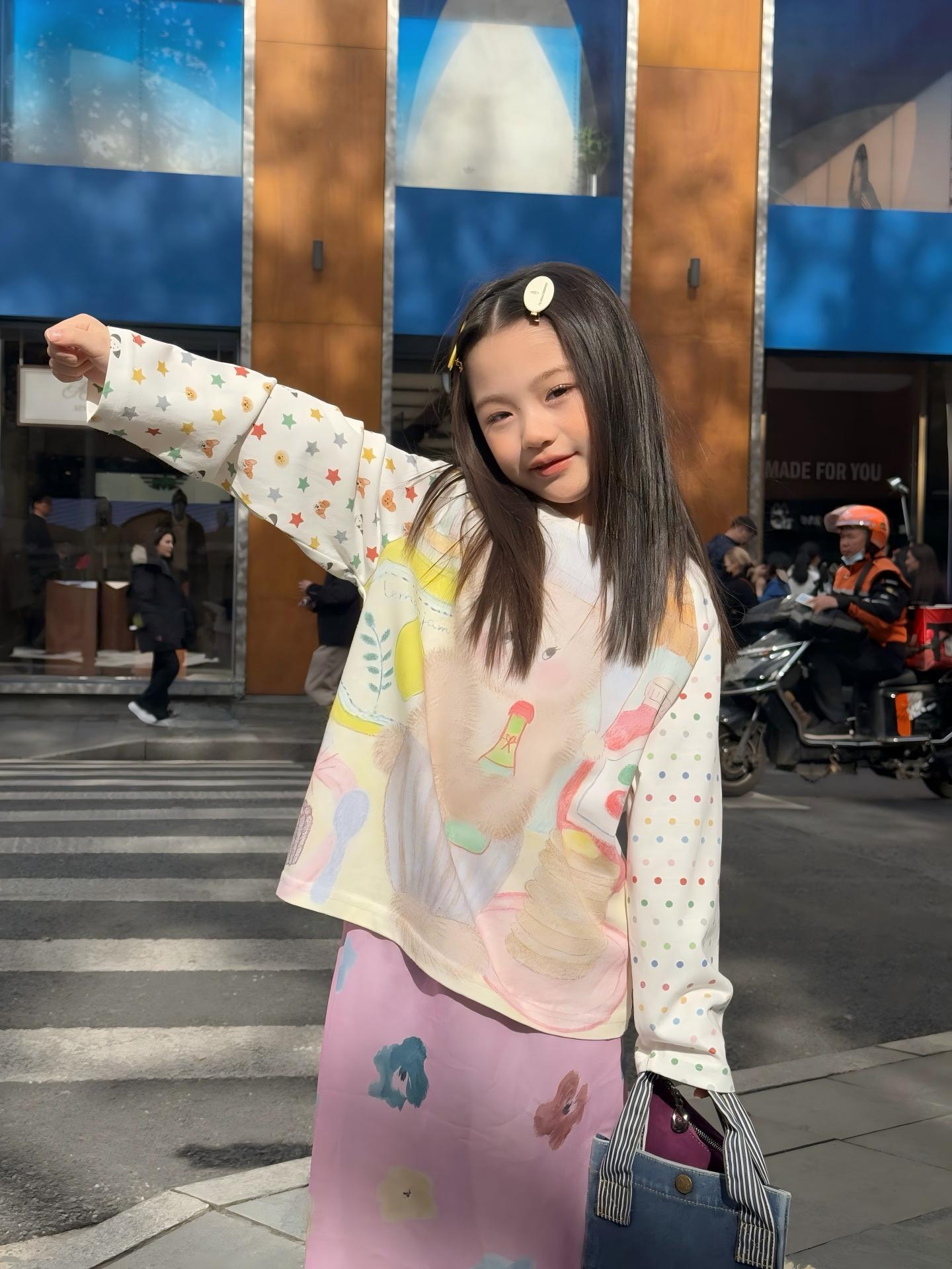 【90-140cm】長袖Ｔシャツ 女の子 カートゥーン 可愛い