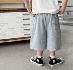 【90-150】ショートパンツ 男の子 ロゴプリント ウエスト紐付き やわらか カジュアル ボトムス - 画像 (12)